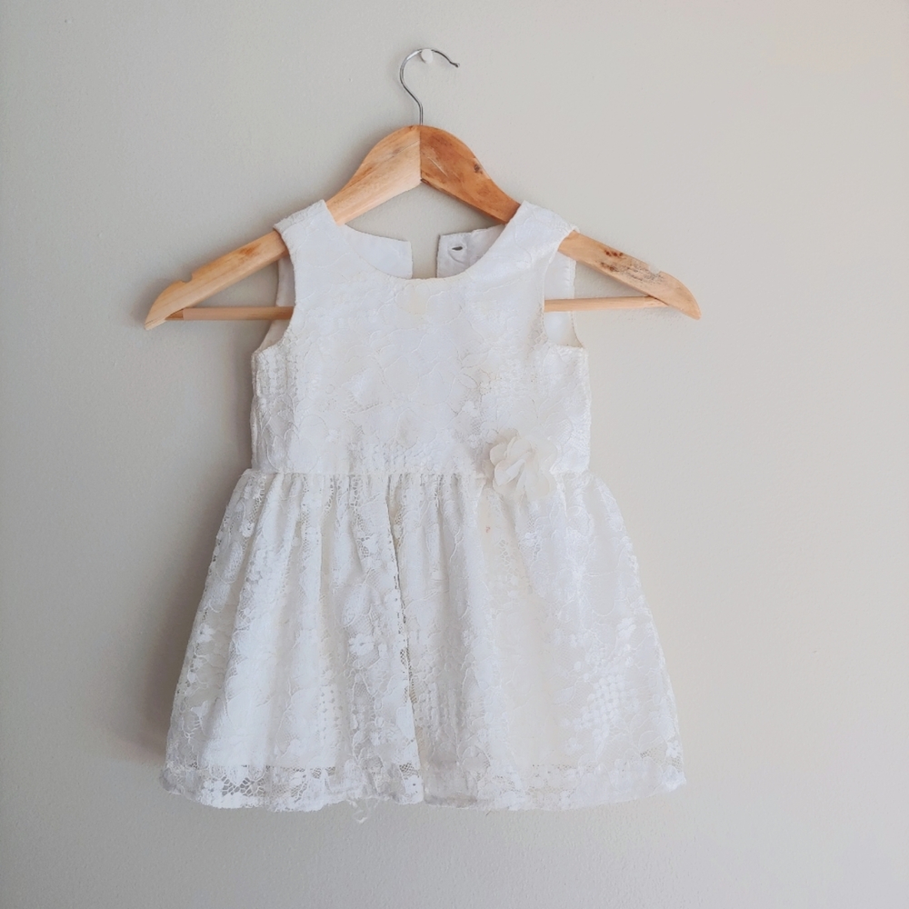 White toddler lace Easter/Flower girl dress
